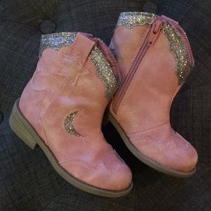 Sparkly pink cowboy boots